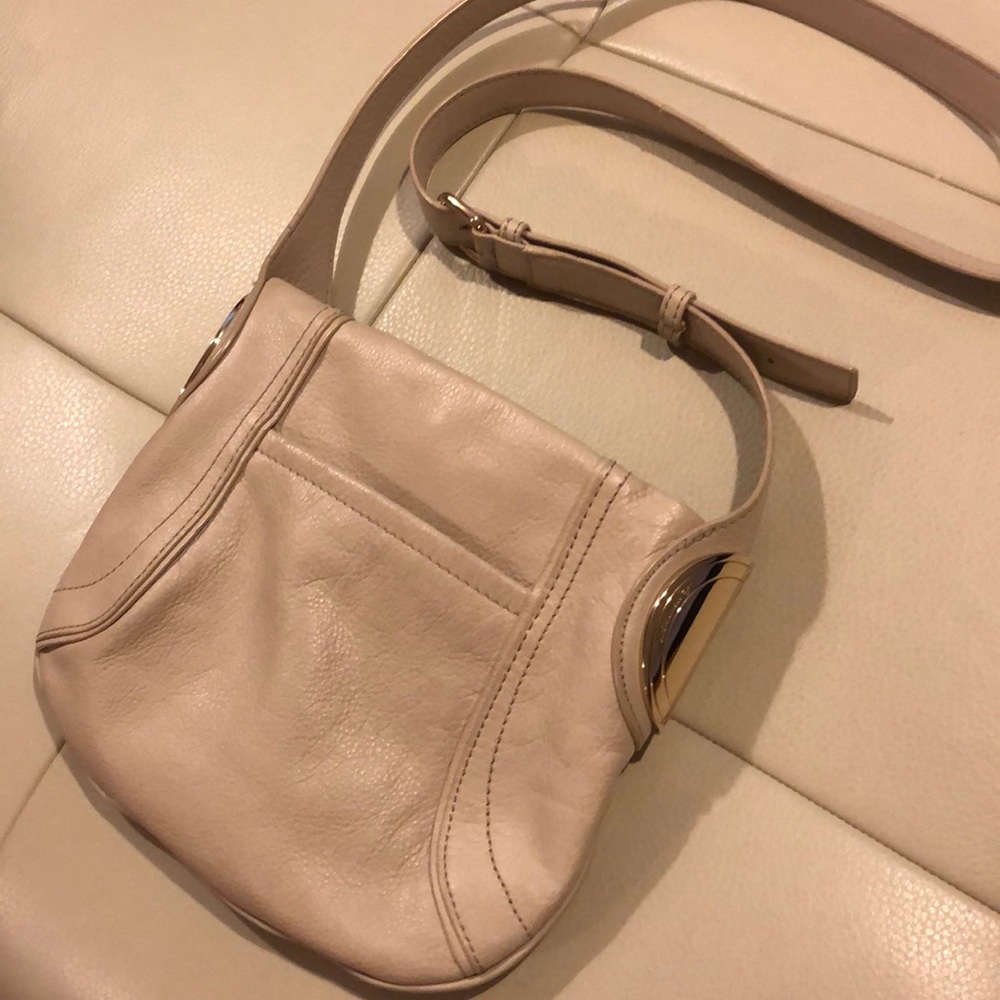 B Makowsky crossbody gold detail bag
